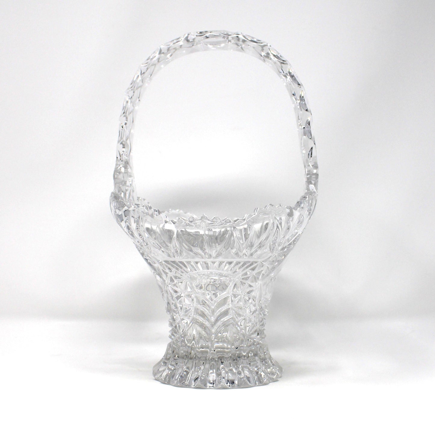 Basket, The Byrdes Collection, Lead Crystal Etched Bird, Hofbauer Crystal Germany, Vintage 1990