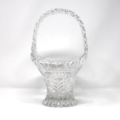 Basket, The Byrdes Collection, Lead Crystal Etched Bird, Hofbauer Crystal Germany, Vintage 1990