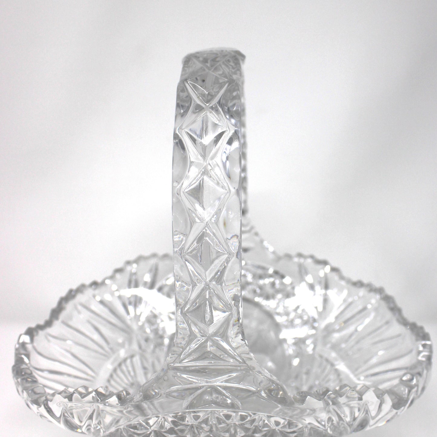 Basket, The Byrdes Collection, Lead Crystal Etched Bird, Hofbauer Crystal Germany, Vintage 1990