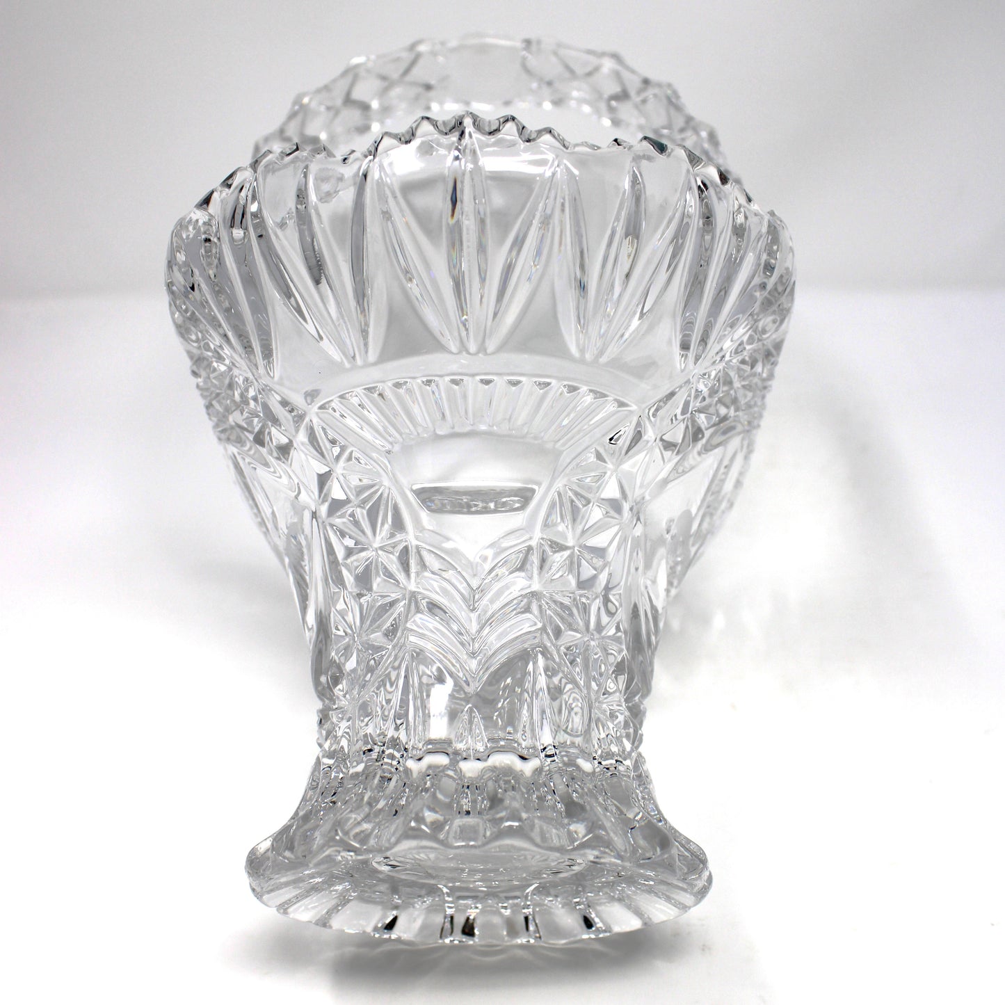 Basket, The Byrdes Collection, Lead Crystal Etched Bird, Hofbauer Crystal Germany, Vintage 1990