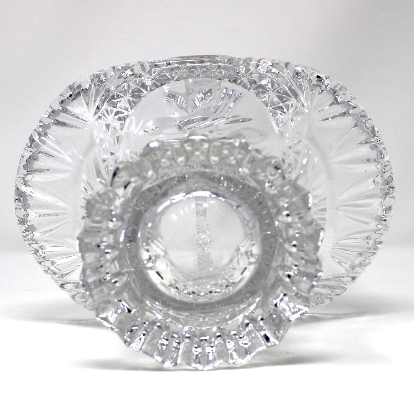 Basket, The Byrdes Collection, Lead Crystal Etched Bird, Hofbauer Crystal Germany, Vintage 1990