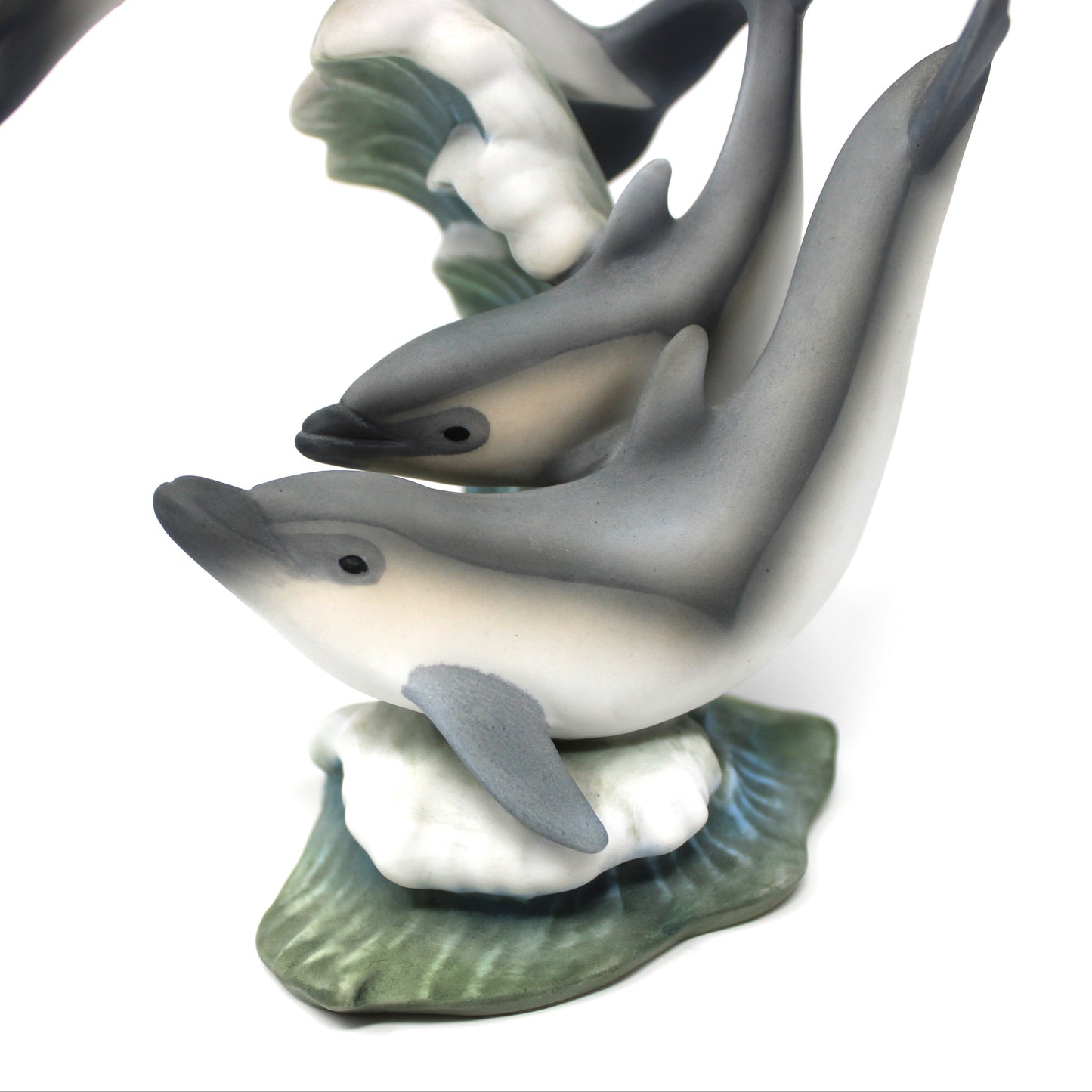 Figurine, HomCo, Dolphins, Endangered Species, Marine Mammals, Porcelain, Vintage, 1994