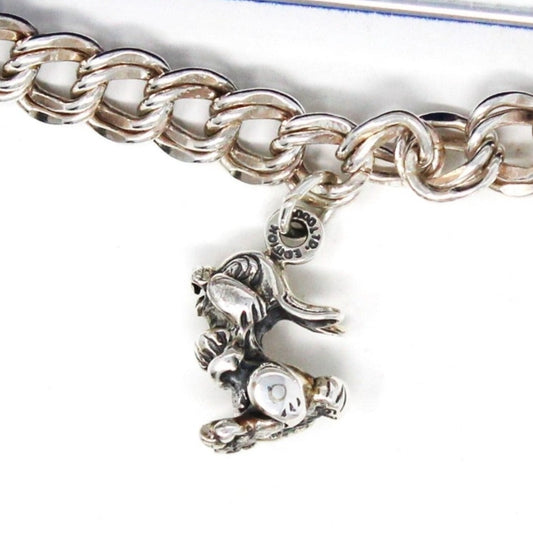 Charm Bracelet, Disney, Sterling Silver, Thumper, Bambi, Limited Edition, Certificate of Authenticity, Vintage 1994