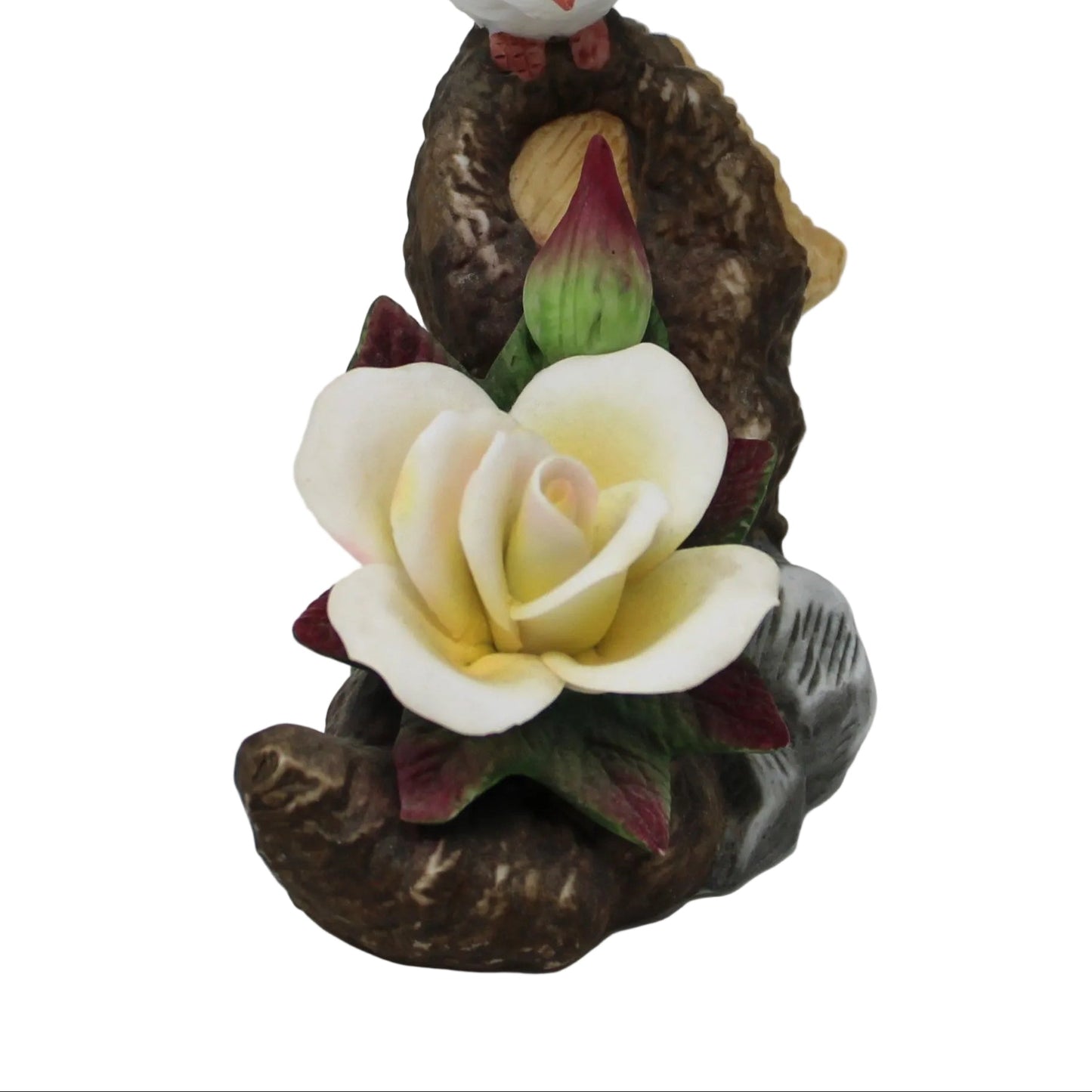 Figurine, Heritage House, Springtime Serenade Collection, Dove with Flower, Bisque Porcelain, Vintage