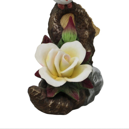Figurine, Heritage House, Springtime Serenade Collection, Dove with Flower, Bisque Porcelain, Vintage