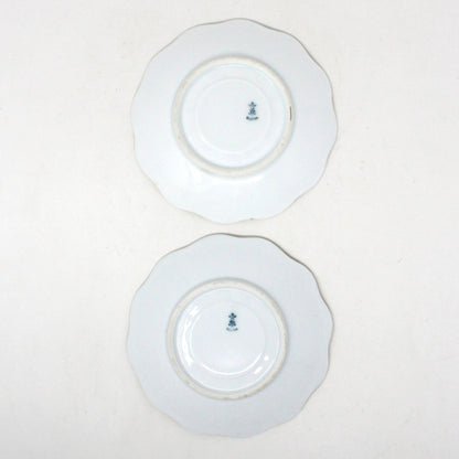 Saucers, Hermann Ohme, Silesia Germany, Louis XVI, Antique, Set of 2