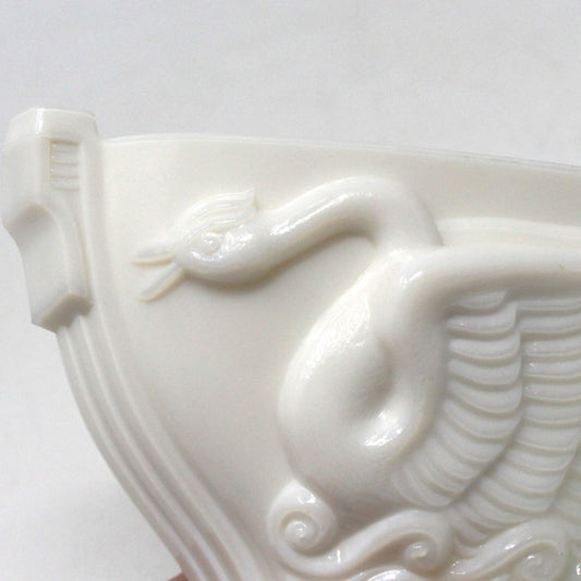 Planter, MacBeth Evans, Swan Bowl, Monax / Milk Glass, Vintage