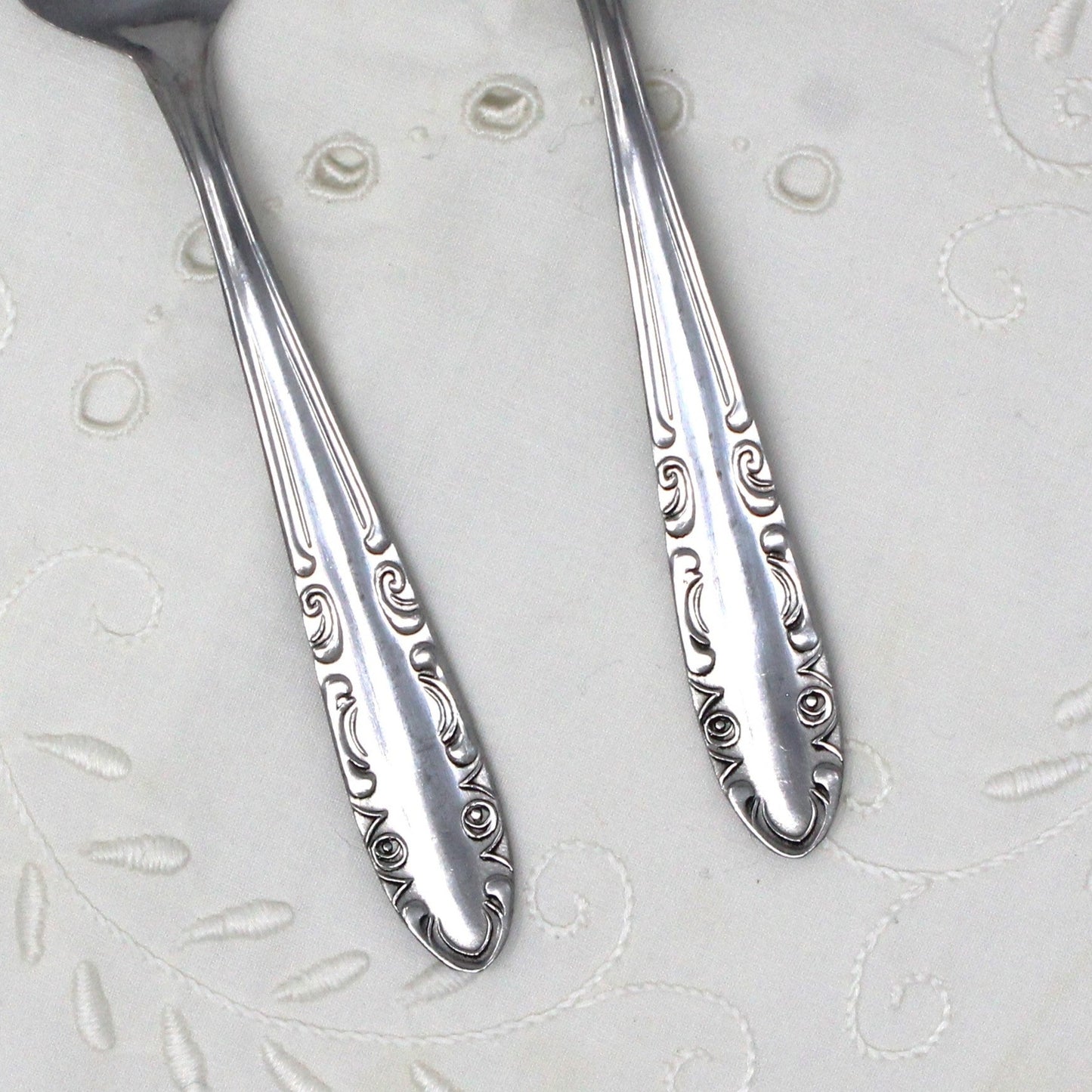 Sugar Spoon / Sugar Scoops, SAF INOX, Italy, Set of 2, Vintage