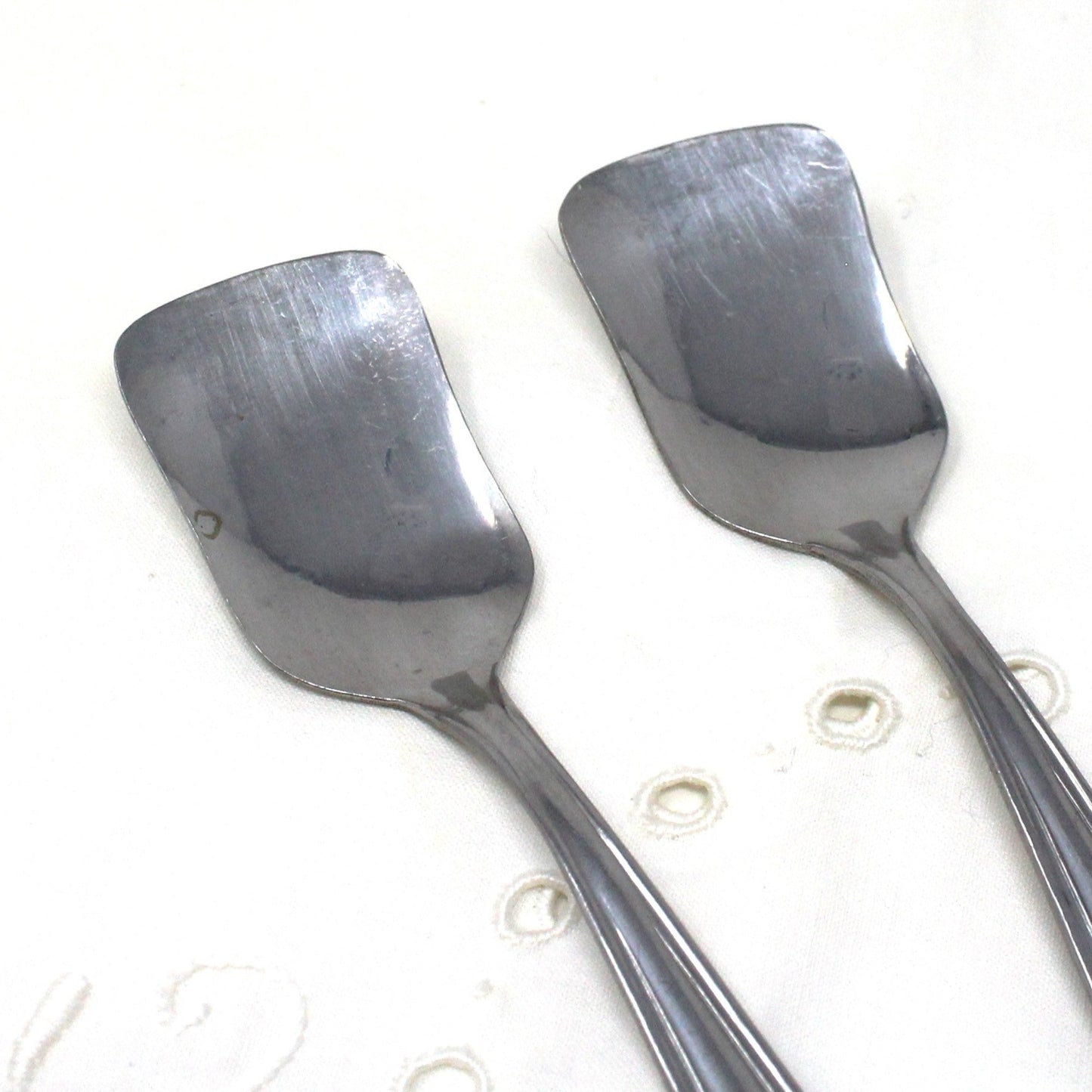 Sugar Spoon / Sugar Scoops, SAF INOX, Italy, Set of 2, Vintage
