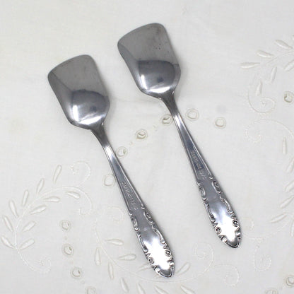 Sugar Spoon / Sugar Scoops, SAF INOX, Italy, Set of 2, Vintage