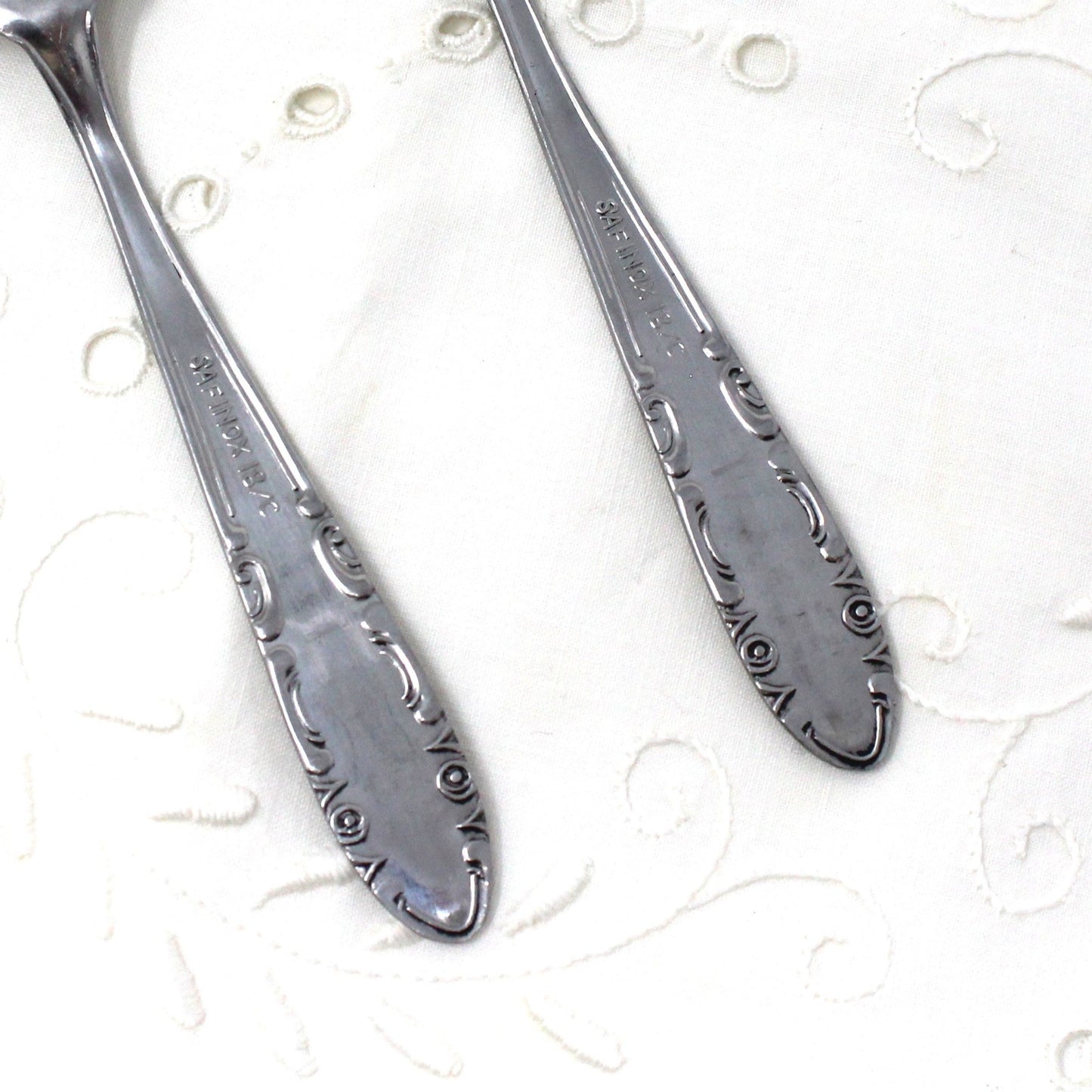 Sugar Spoon / Sugar Scoops, SAF INOX, Italy, Set of 2, Vintage
