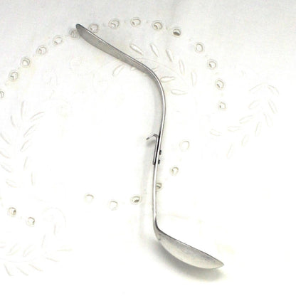 Serving Spoon, Mustard / Condiment Spoon, Curved with Hook, Silver Plate, Vintage