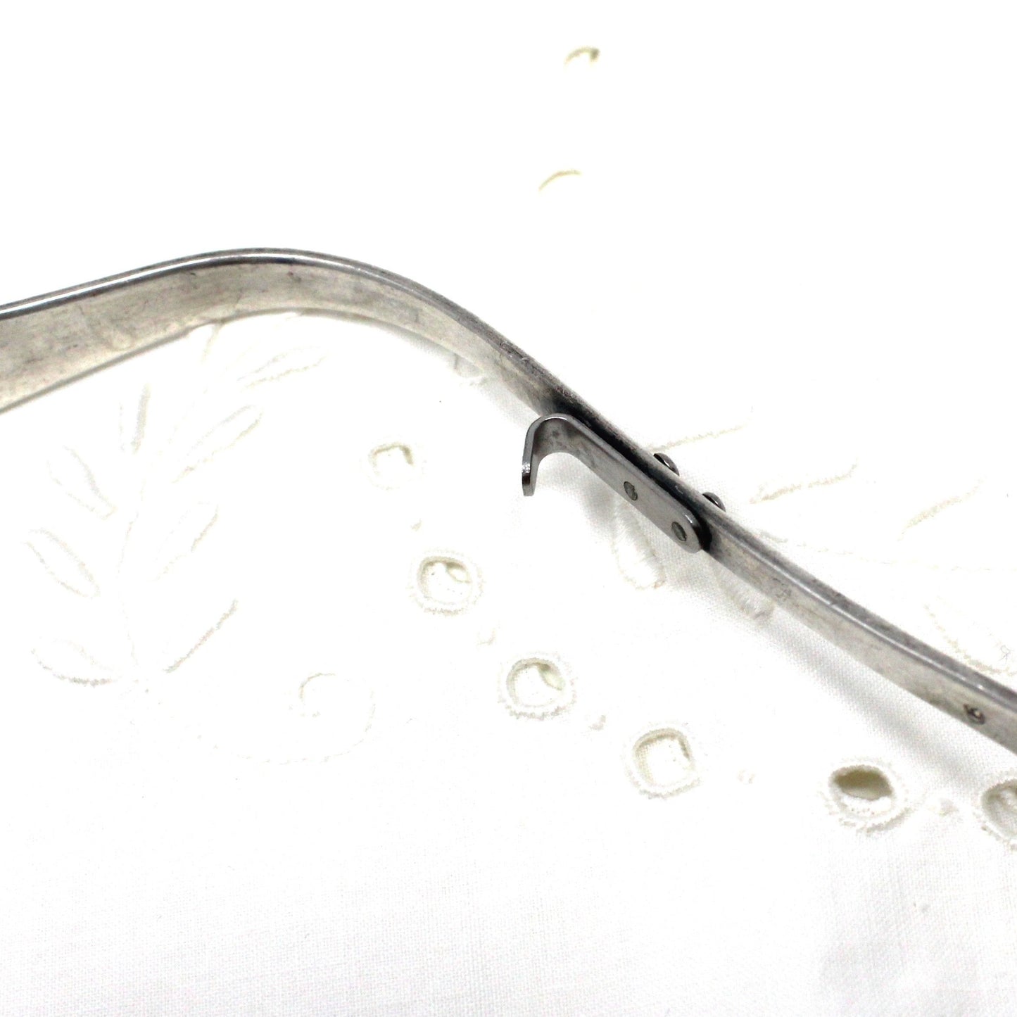 Serving Spoon, Mustard / Condiment Spoon, Curved with Hook, Silver Plate, Vintage