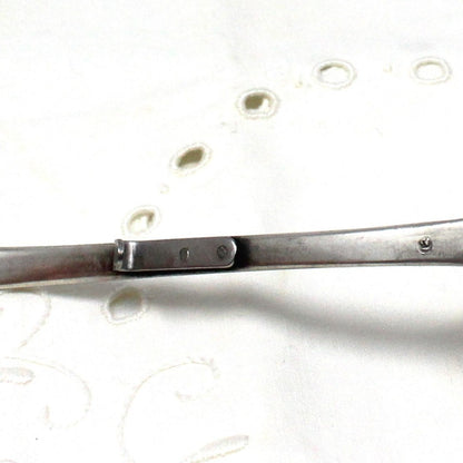 Serving Spoon, Mustard / Condiment Spoon, Curved with Hook, Silver Plate, Vintage