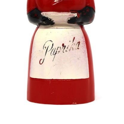 Paprika Shaker, Aunt Jemima Black Americana Figural Plastic, F&F Mold & Die Works, USA, Vintage 1949–1950s - No Shaker
