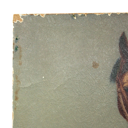 Print, Horse Mare & Foal Pastoral Scene, The Secret by C.W. Anderson, Textured Litho Board, Signed, Vintage 1951
