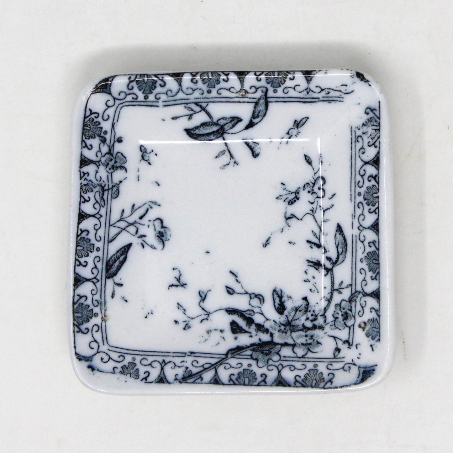 Butter Pats, T G & F Booth, Rosaline Blue, Parisian Granite, England, Antique, Set of 2