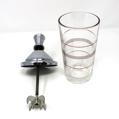 Cocktail Mixer, Lightning Ice Breaker No. 102 with Stainless Steel Plunger, North Bros Mfg, Vintage 1935