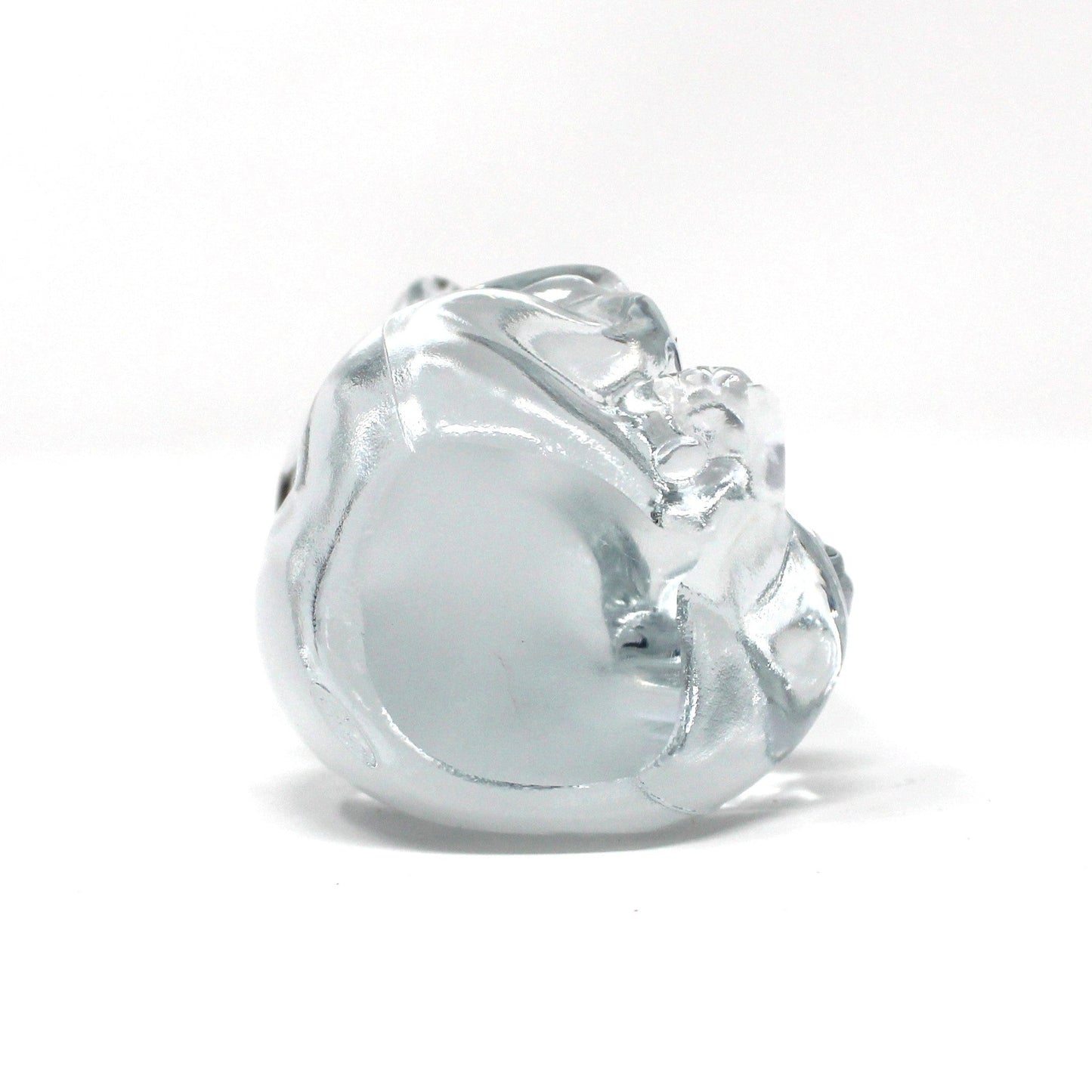 Figurine, Art Glass, Fenton Teddy Bear, Blown Crystal Paperweight, Vintage 1990s