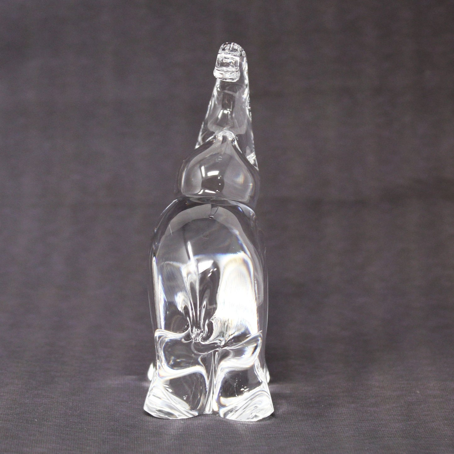 Back view of vintage Wilkerson Glass elephant sculpture