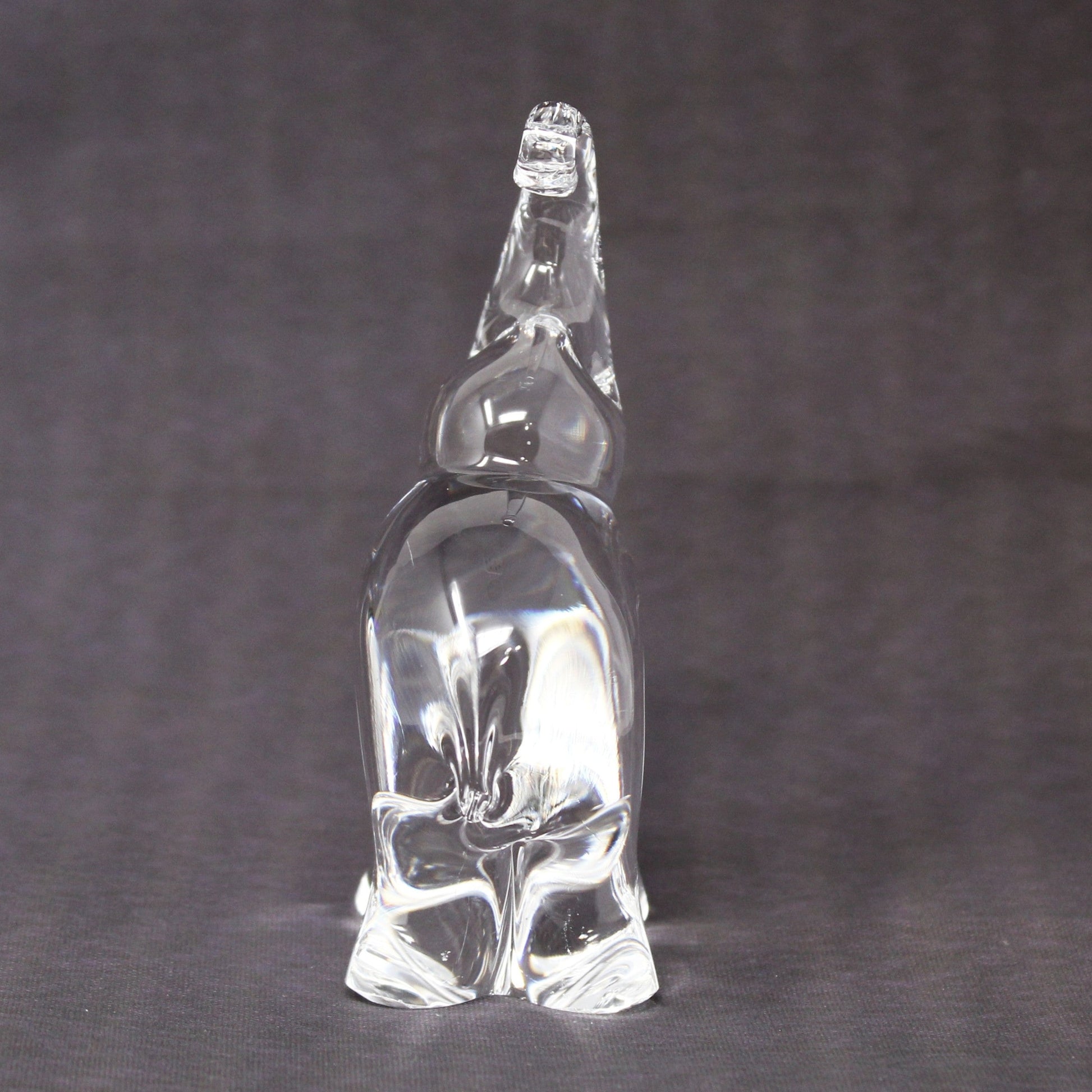 Back view of vintage Wilkerson Glass elephant sculpture