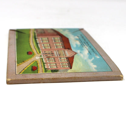 Oldest Church in the USA Postcard Book, Santa Fe, NM, Vintage 1930s Unused Linen Souvenir, 10 Cards