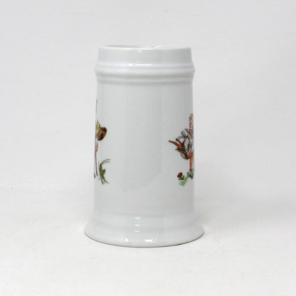 Beer Mug, Gerold Porzellan, Umbrella Girl Harvest, West Germany Porcelain, Vintage