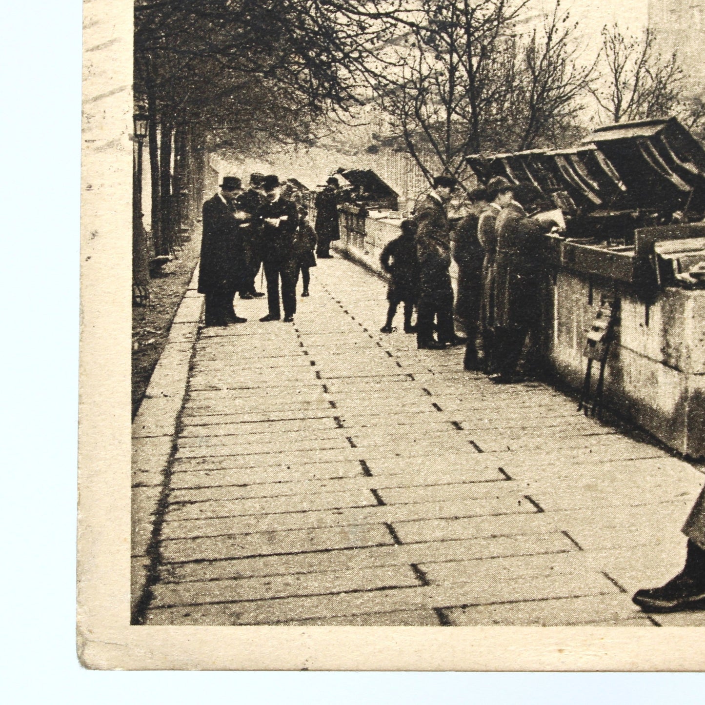 Paris Bouquinistes Postcard, Quai de la Tournelle, Yvon, Antique French Real Photo