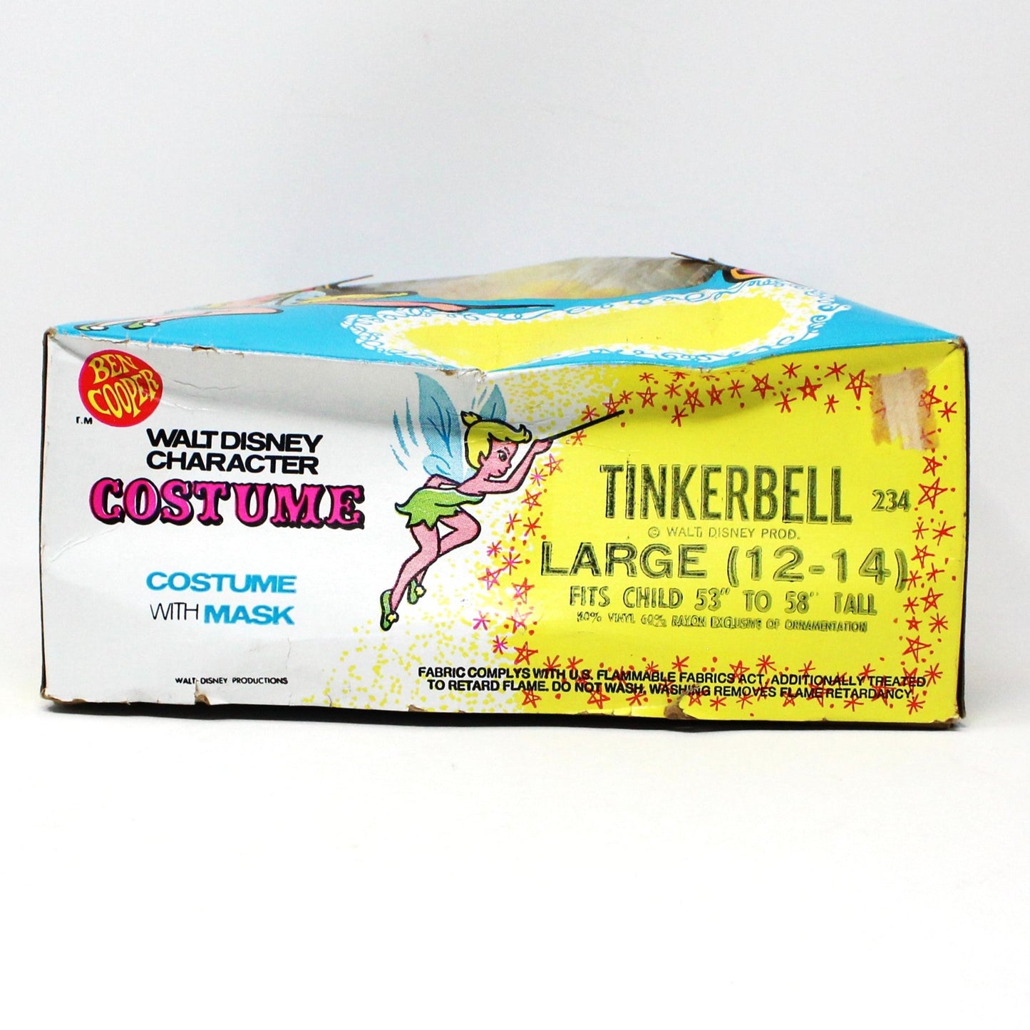 Costume with Mask, Ben Cooper, Walt Disney TinkerBell from Peter Pan, in Original Box, Vintage, SOLD