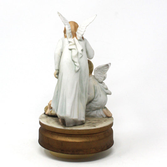 Musical Figurine, Gorham, Christmas Angels & Baby Jesus, plays Silent Night, Vintage, SOLD