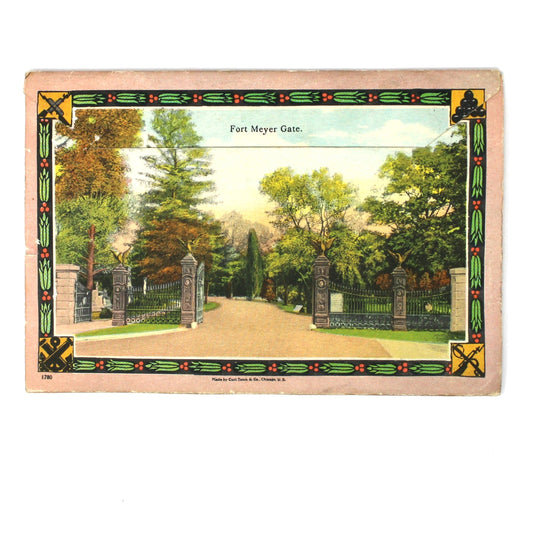 Arlington Virginia Souvenir Photo Book, Vintage 1920s, Unused Curt Teich Linen Accordion-Fold, Ephemera