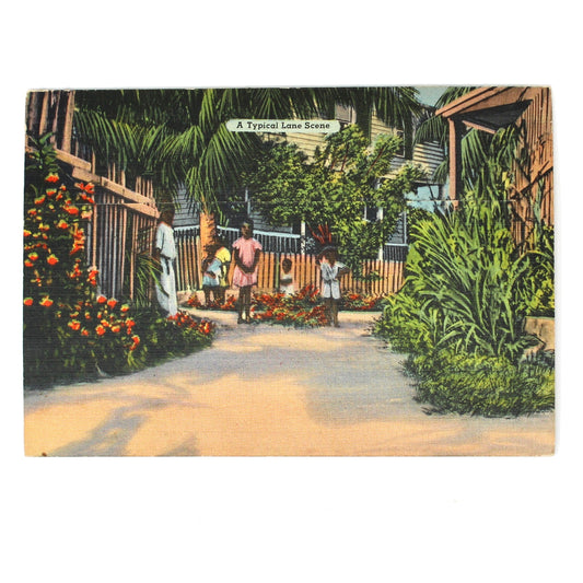 Key West Florida Souvenir Photo Book, Vintage 1940, Unused Tichnor Linen, Ephemera
