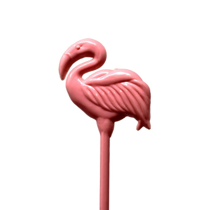 Swizzle Stick Drink Stirrer, Captain Morgan Miami Spice, Pink Flamingo Cutout, Vintage 1980s