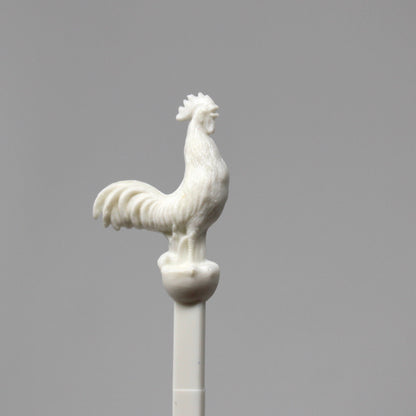 Swizzle Stick Drink Stirrer, Chanticleer Lodge Derry NH, Realistic Rooster, Vintage 1950s