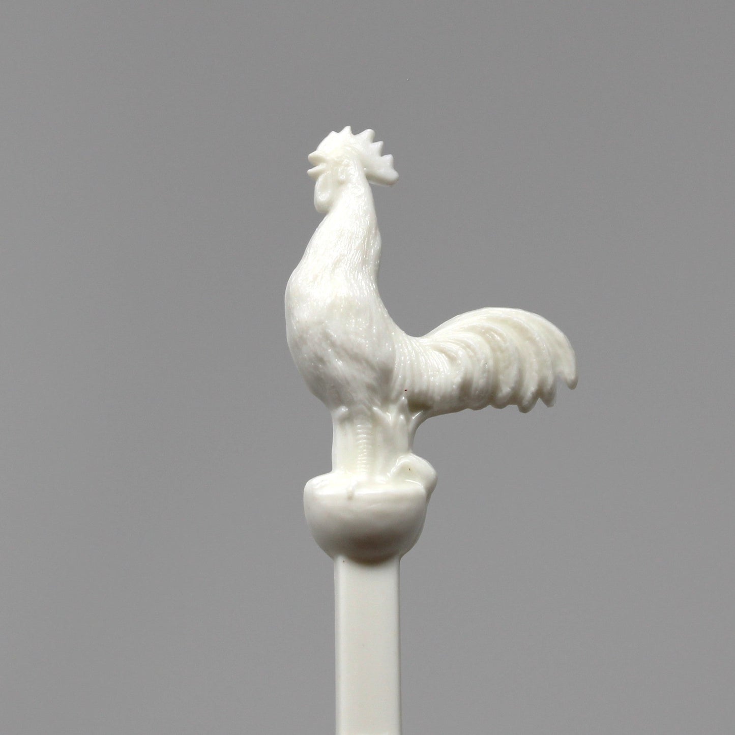 Swizzle Stick Drink Stirrer, Chanticleer Lodge Derry NH, Realistic Rooster, Vintage 1950s
