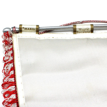Pennant, England, Flag and Royal Arms Shield Silk Pennant with Fringe, Margi-Madrid Spain Collectible, Vintage 14", SOLD