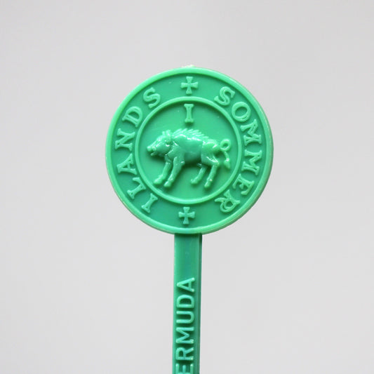 Swizzle Stick Drink Stirrer, The Hog Penny Hamilton Bermuda, Hogge Money Coin Pig, Vintage 1960s