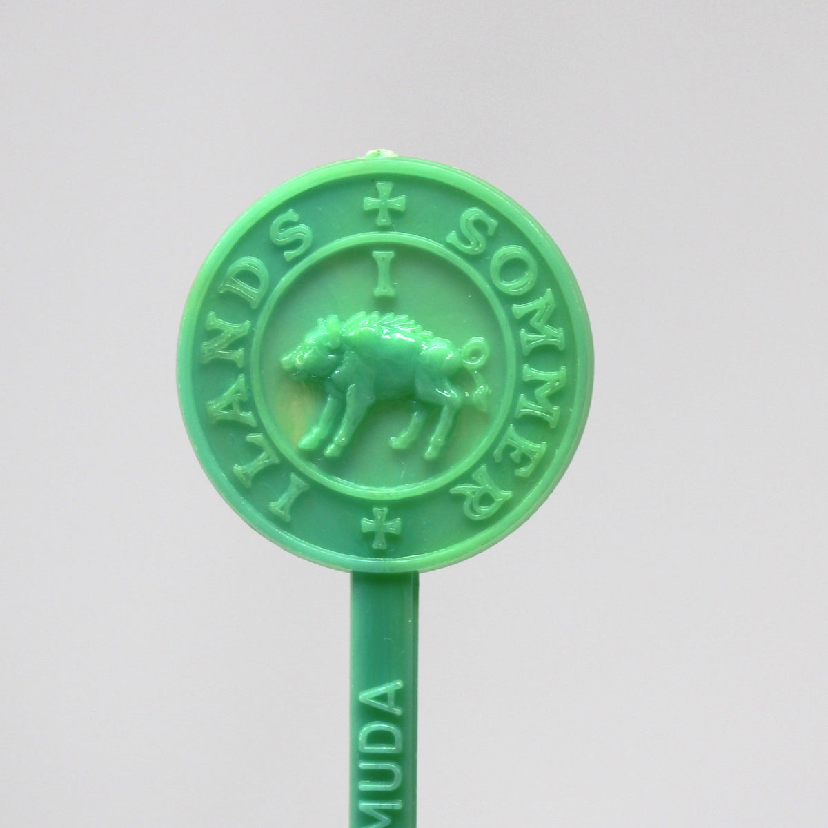 Swizzle Stick Drink Stirrer, The Hog Penny Hamilton Bermuda, Hogge Money Coin Pig, Vintage 1960s