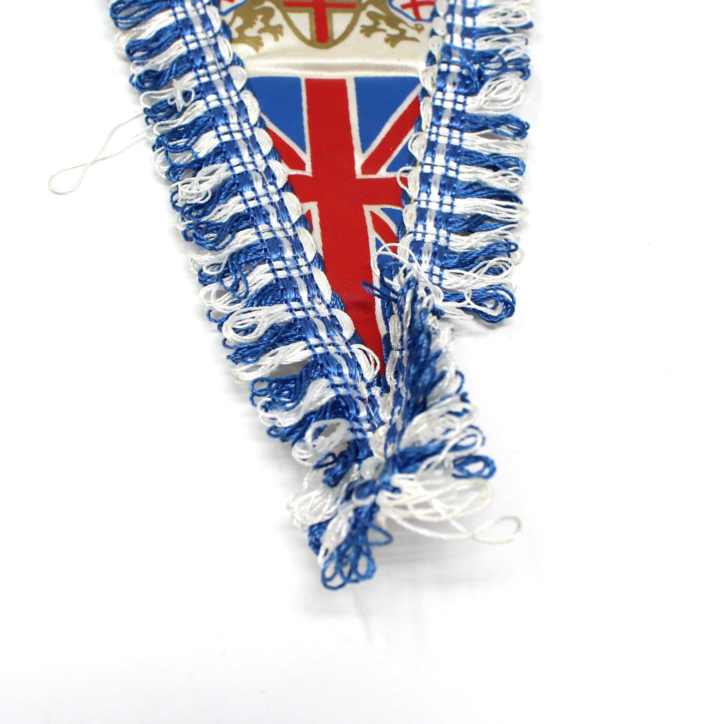 Pennant, London England Souvenir Silk Pennant with Fringe, Margi-Madrid Spain Collectible, Vintage 14", SOLD