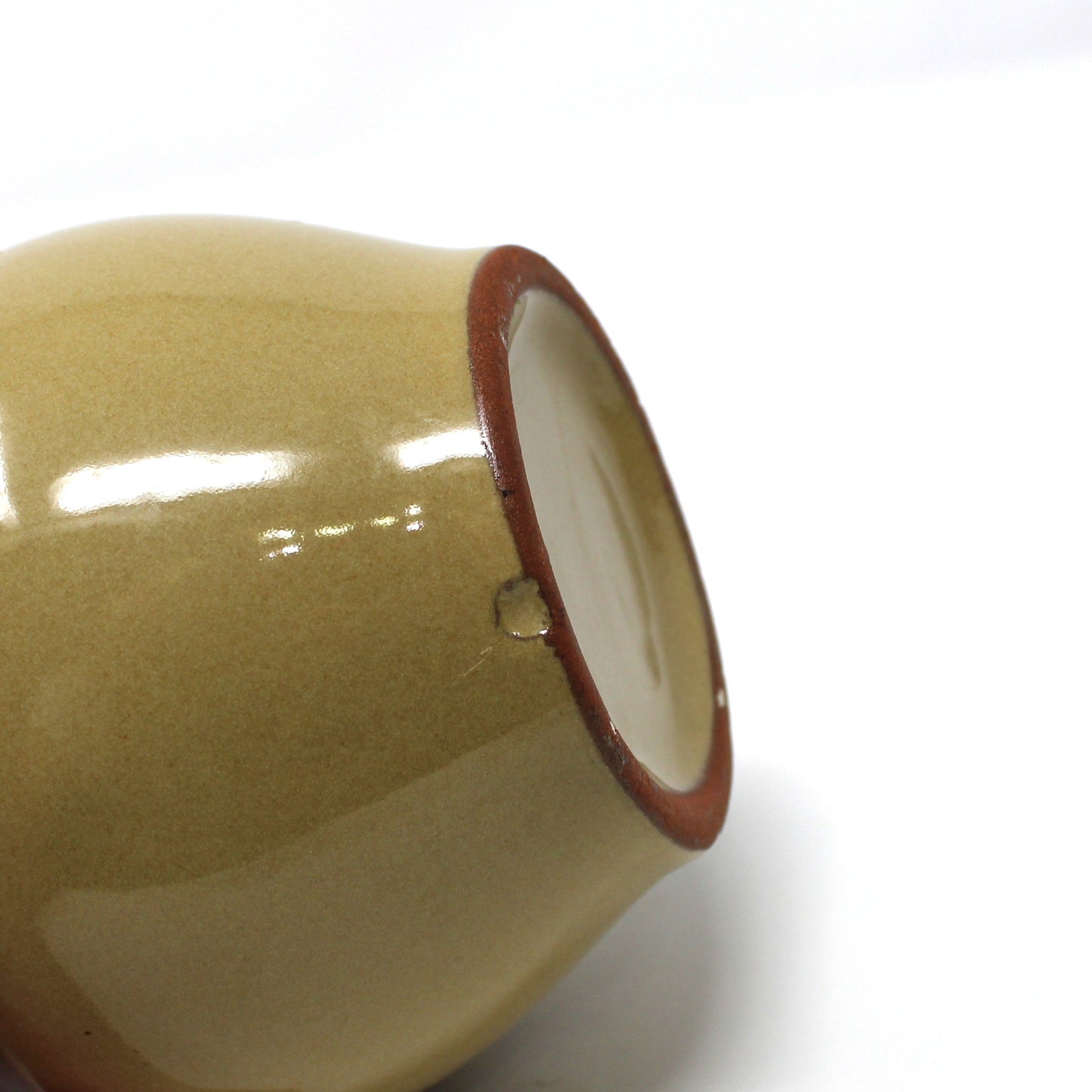Jar with Lid, Two-Tone Brown Glazed Stoneware, Chubby Silhouette, Vintage 1970s