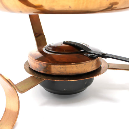 Chafing Dish, Ernest Sohn Copper Warmer with Stand & Burner, Mid-Century
