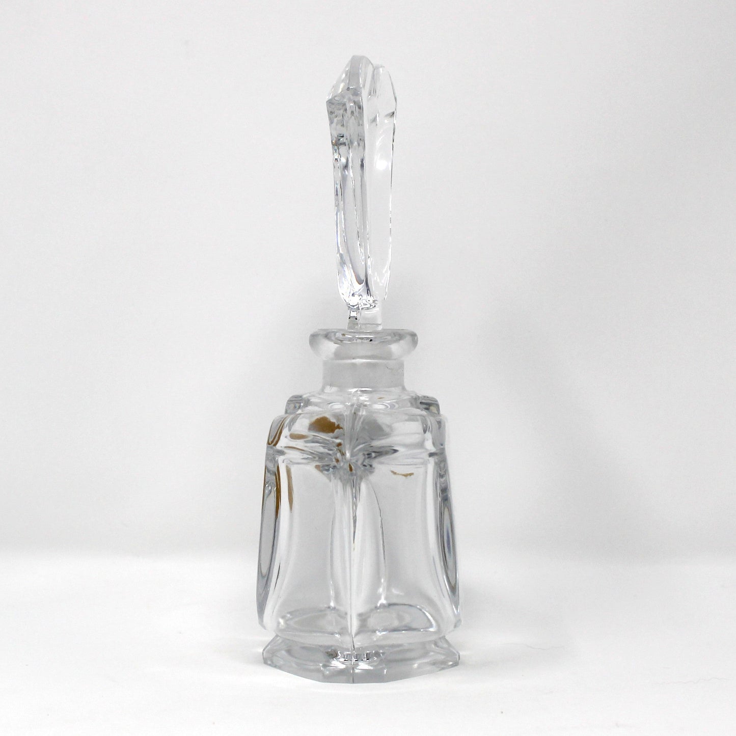 Perfume Bottle, 24% Lead Crystal, Tulip Shaped Stopper, W. Germany, Vintage 1950s