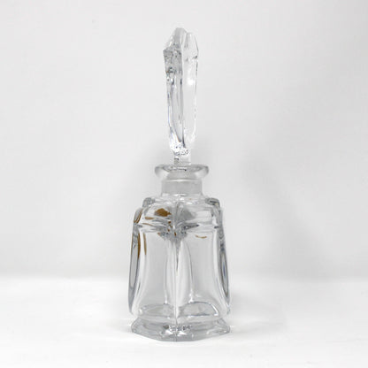 Perfume Bottle, 24% Lead Crystal, Tulip Shaped Stopper, W. Germany, Vintage 1950s