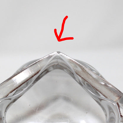 Perfume Bottle, 24% Lead Crystal, Tulip Shaped Stopper, W. Germany, Vintage 1950s