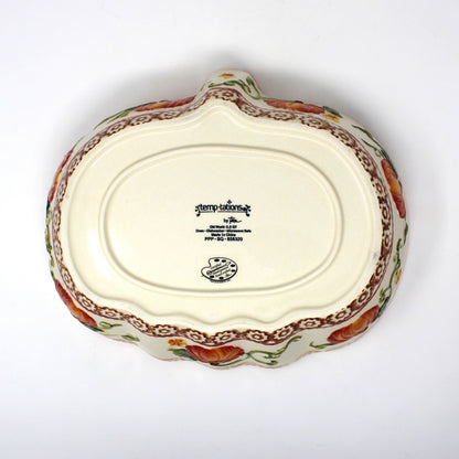 Casserole, Pumpkin Patch by Temp-Tations, Set of 3 Ceramic Nested Baking Dishes, China, 2016