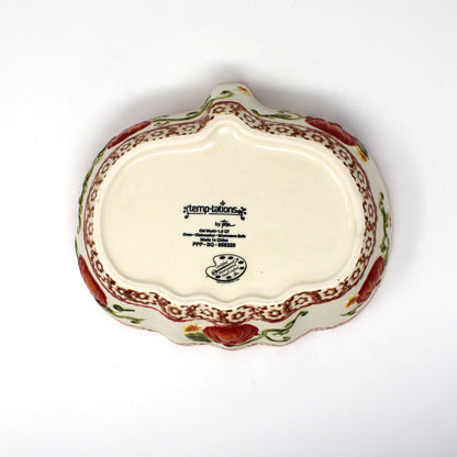 Casserole, Pumpkin Patch by Temp-Tations, Set of 3 Ceramic Nested Baking Dishes, China, 2016