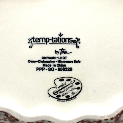 Casserole, Pumpkin Patch by Temp-Tations, Set of 3 Ceramic Nested Baking Dishes, China, 2016