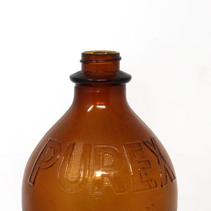 Collectible Bottle, Purex, Duraglas Brown Glass, Huntington WV, Vintage