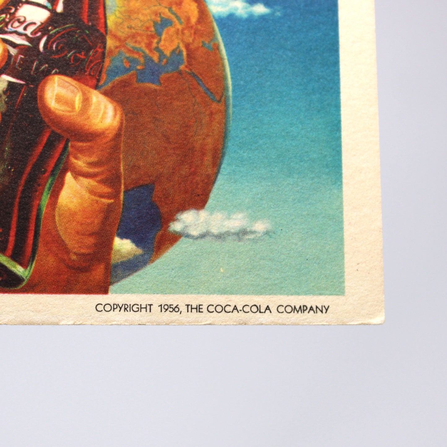 Ink Blotter, Coca-Cola "Friendliest Drink" Promotional Advertising, Original Lithograph, NOS, USA, 1956