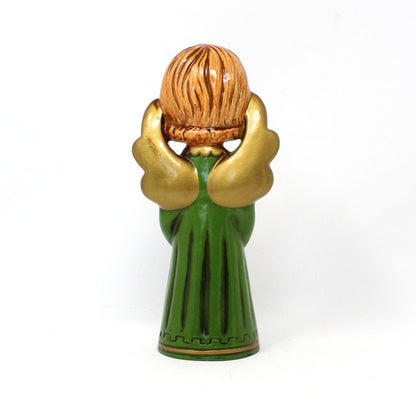 Figurine, Dickson, Choir Angels with Rhinestones, Papier Mache, Set of 2, Vintage Japan